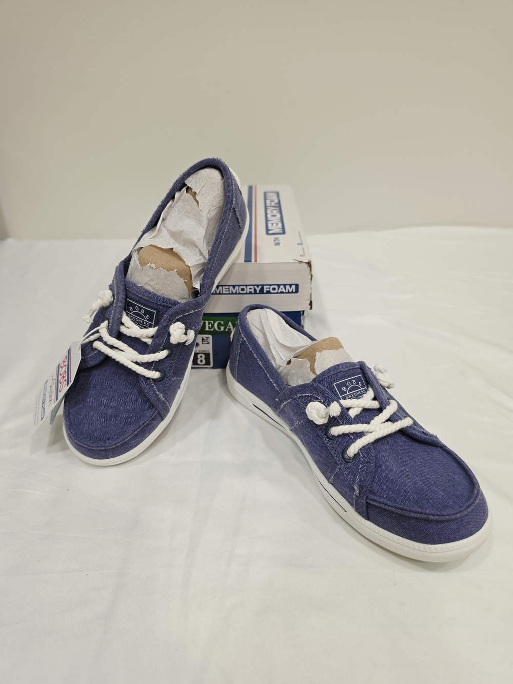BOBS from Skechers B Cute 2.0 Seaside Stride Navy Canvas Slip-On Flats